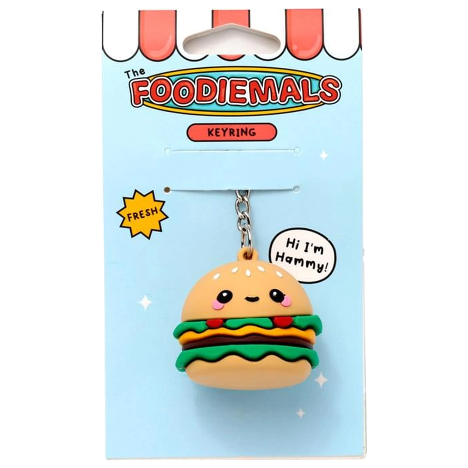 KAWAII Hammy the Burger PVC 3D kulcstartó termékfotó
