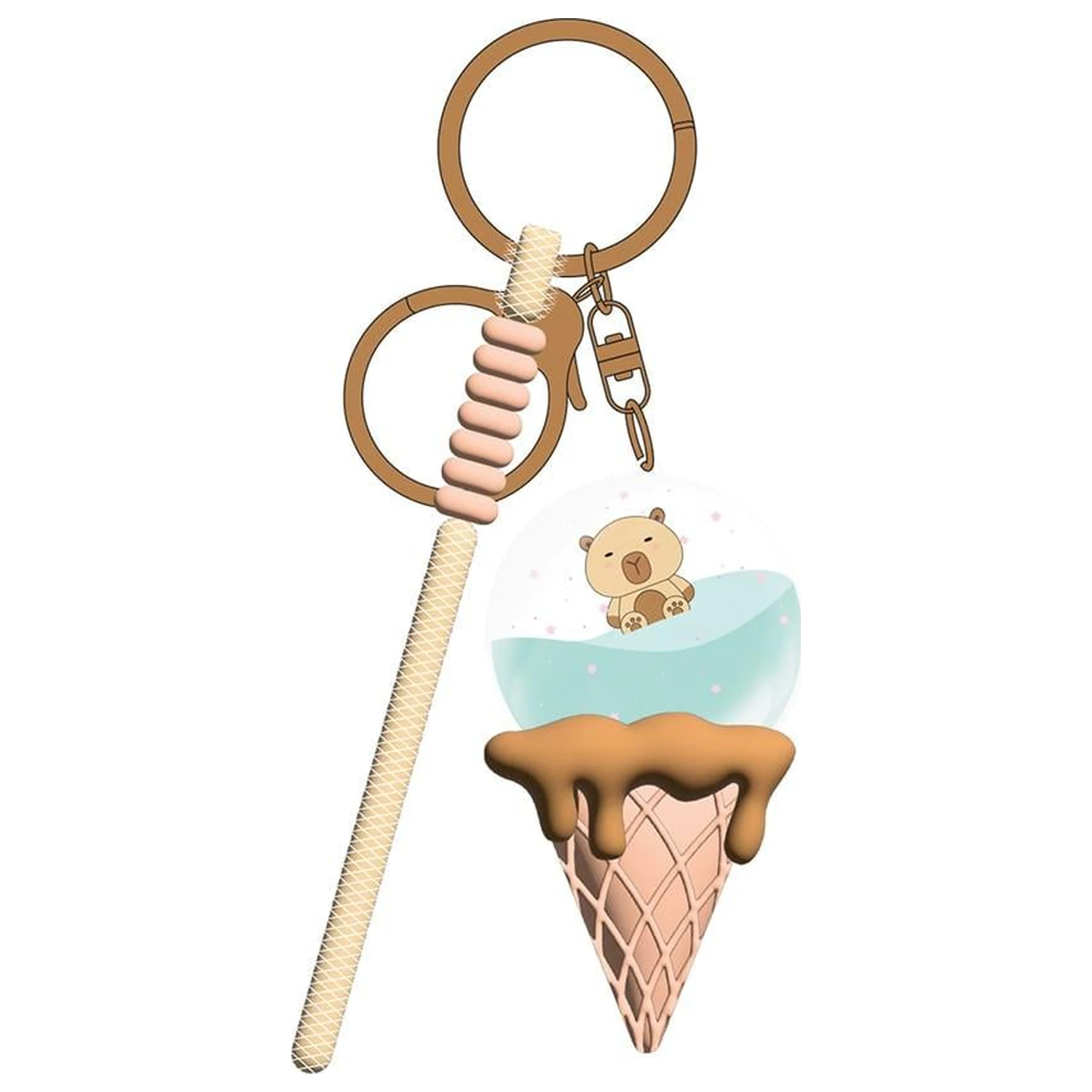 KAWAII Ice Cream Capybara kulcstartó termékfotó