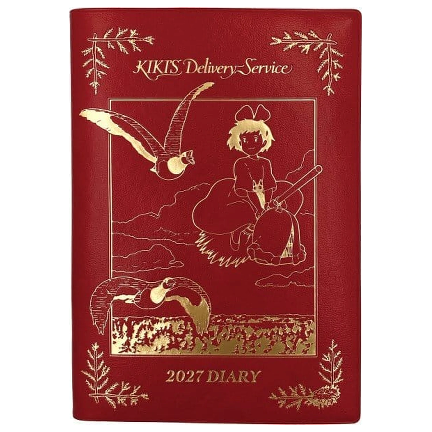 Kiki's Delivery Service Kiki on her broom red gold foil keményfedeles füzet termékfotó