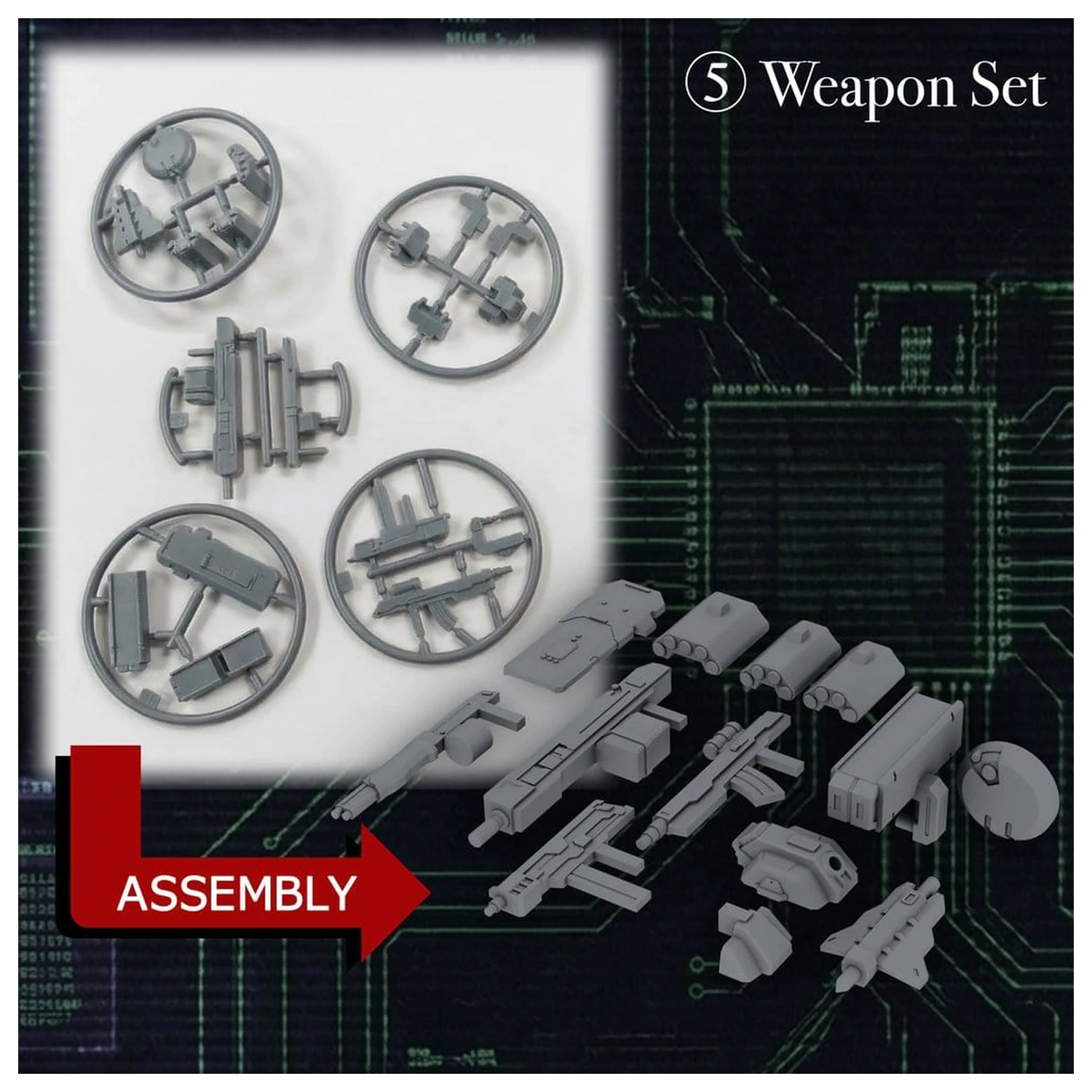 Kikou Sensen 1/100th Scale Wave 1 Műanyag modell készlet (1 db 6 darabos készlet) 6 cm termékfotó