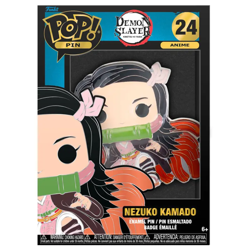 Demon Slayer Kimetsu No Yaiba Nezuko Kamado Big Enamel POP Pin 10cm termékfotó