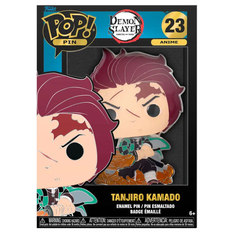 Demon Slayer Kimetsu No Yaiba Tanjiro Kamado Big Enamel POP Pin 10cm termékfotó