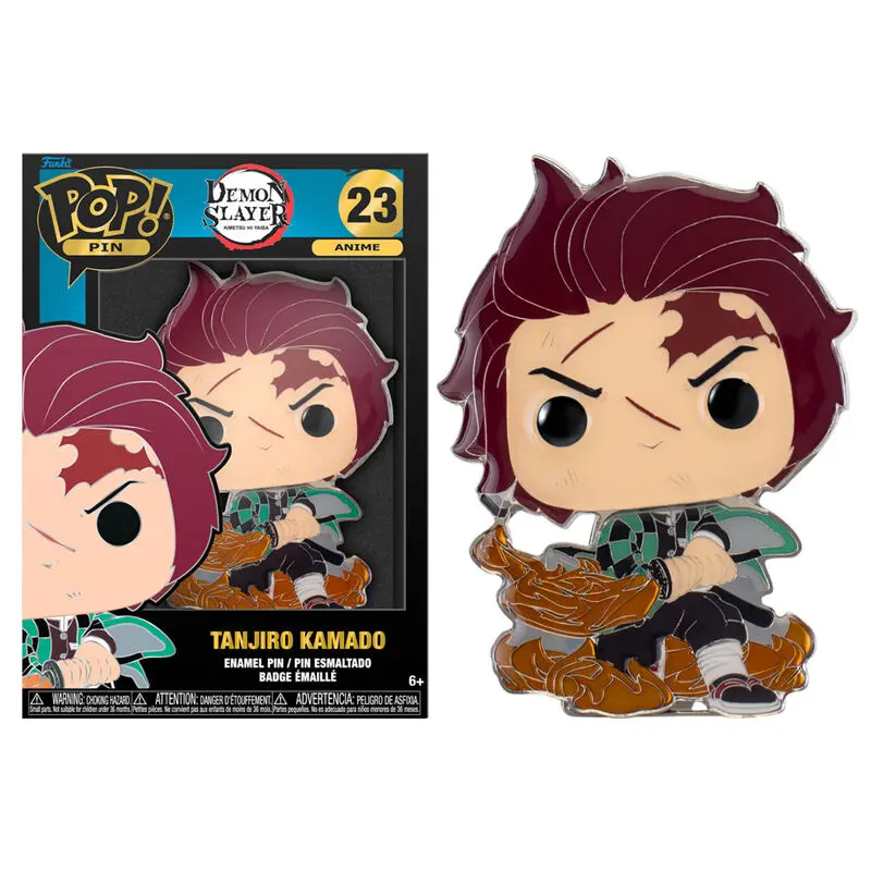 Demon Slayer Kimetsu No Yaiba Tanjiro Kamado Big Enamel POP Pin 10cm termékfotó