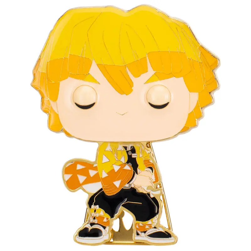 Demon Slayer Kimetsu No Yaiba Zenitsu Agatsuma Big  Enamel POP Pin 10cm termékfotó