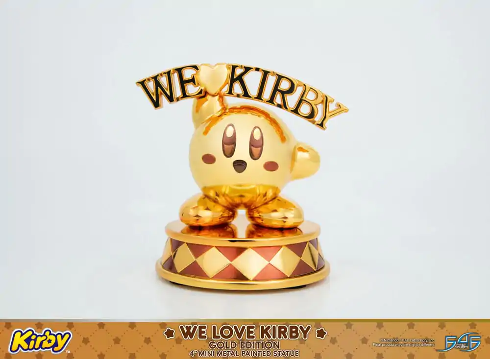 Kirby DieCast We Love Kirby Gold Edition szobor figura 10 cm termékfotó