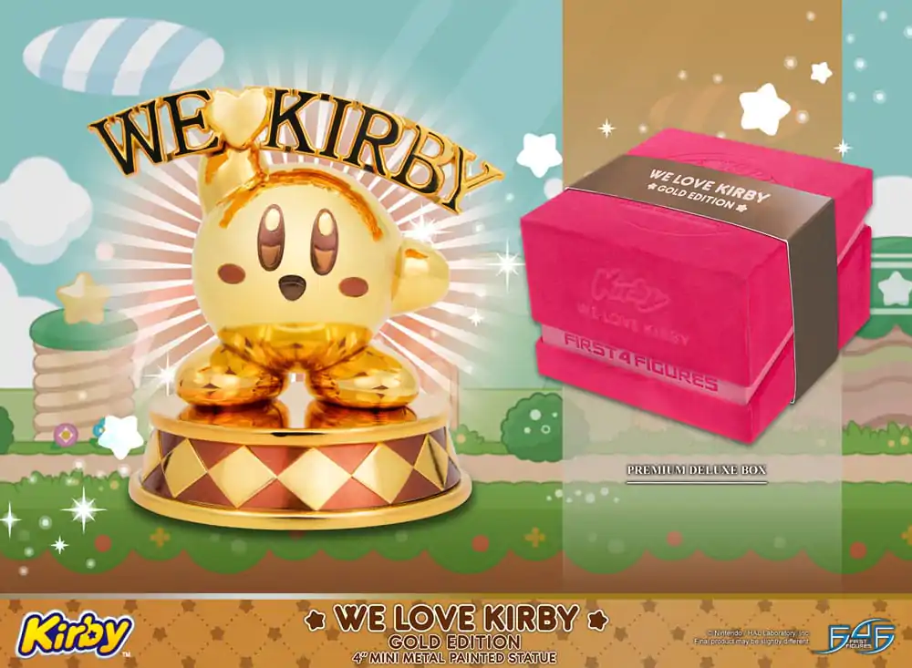 Kirby DieCast We Love Kirby Gold Edition szobor figura 10 cm termékfotó