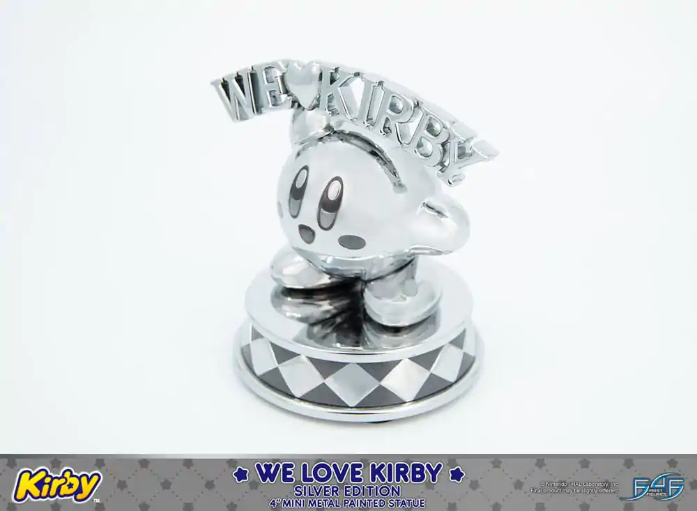 Kirby DieCast We Love Kirby Silver Edition szobor figura 10 cm termékfotó