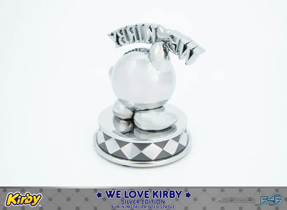 Kirby DieCast We Love Kirby Silver Edition szobor figura 10 cm termékfotó