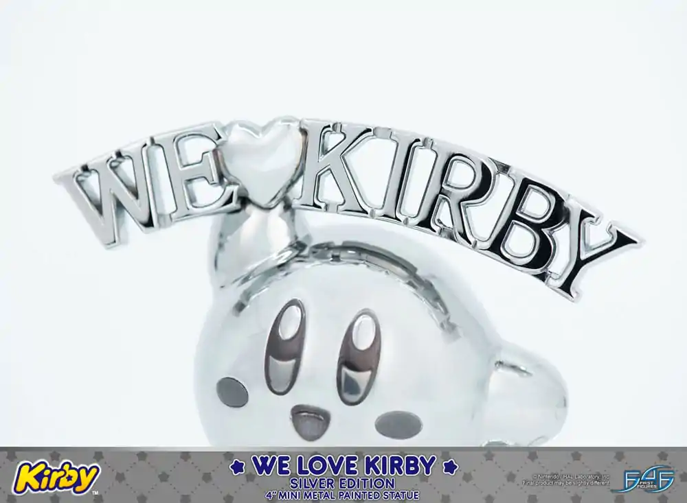 Kirby DieCast We Love Kirby Silver Edition szobor figura 10 cm termékfotó