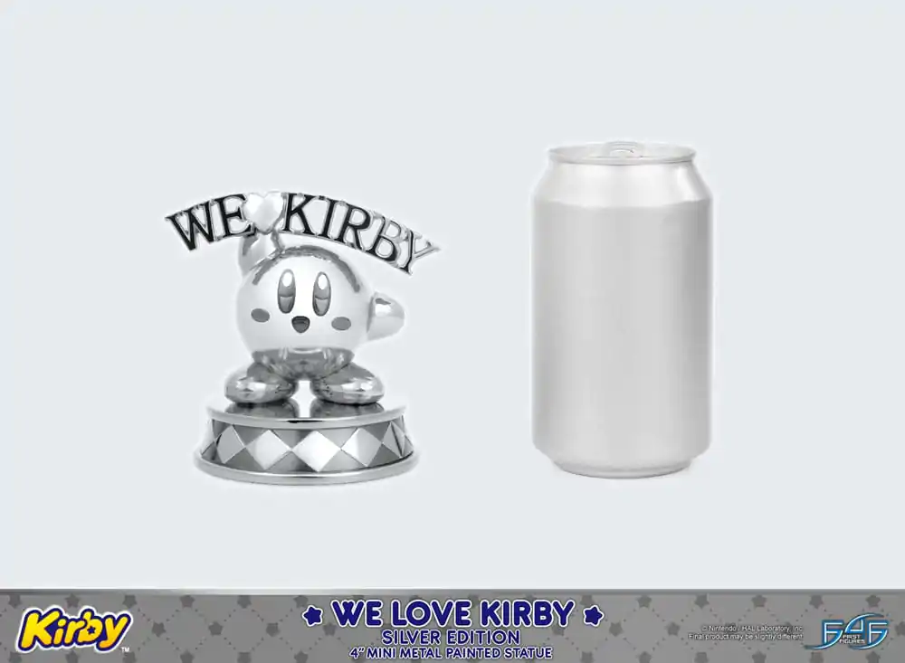 Kirby DieCast We Love Kirby Silver Edition szobor figura 10 cm termékfotó