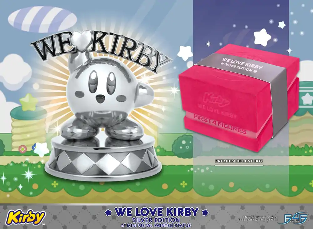 Kirby DieCast We Love Kirby Silver Edition szobor figura 10 cm termékfotó