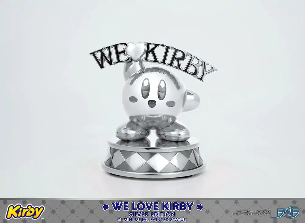 Kirby DieCast We Love Kirby Silver Edition szobor figura 10 cm termékfotó