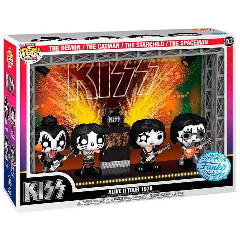 Kiss Funko POP! Moments DLX Vinyl Alive II 1978 Tour 4 db-os figura csomag 9 cm termékfotó