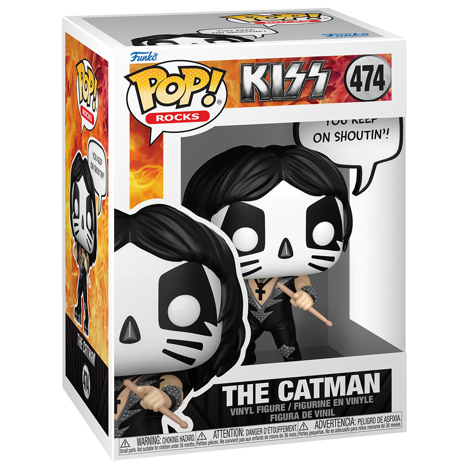 KISS Funko POP! Sayings Vinyl figura The Catman(R&R All Night) 9 cm termékfotó