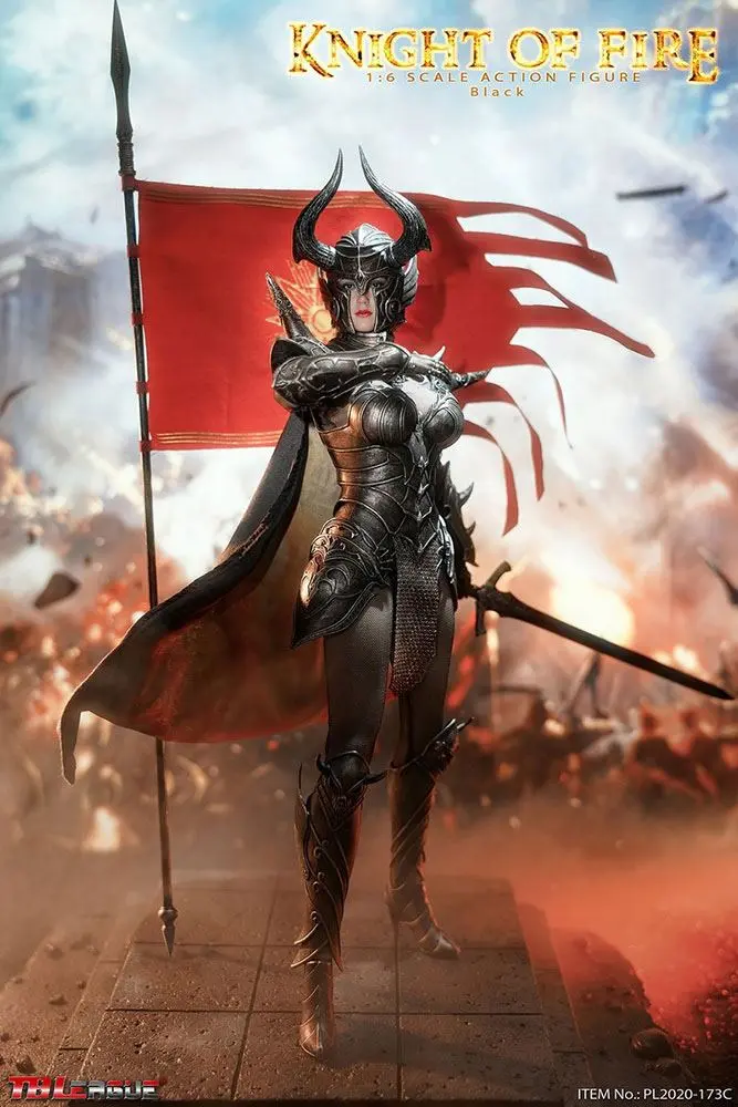 Knight of Fire 1/6 Black Edition akciófigura 30 cm termékfotó
