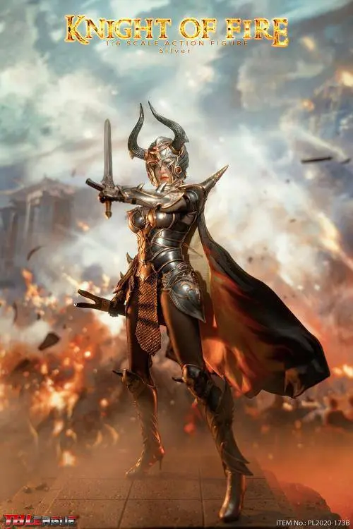 Knight of Fire 1/6 Silver Edition akciófigura 30 cm termékfotó