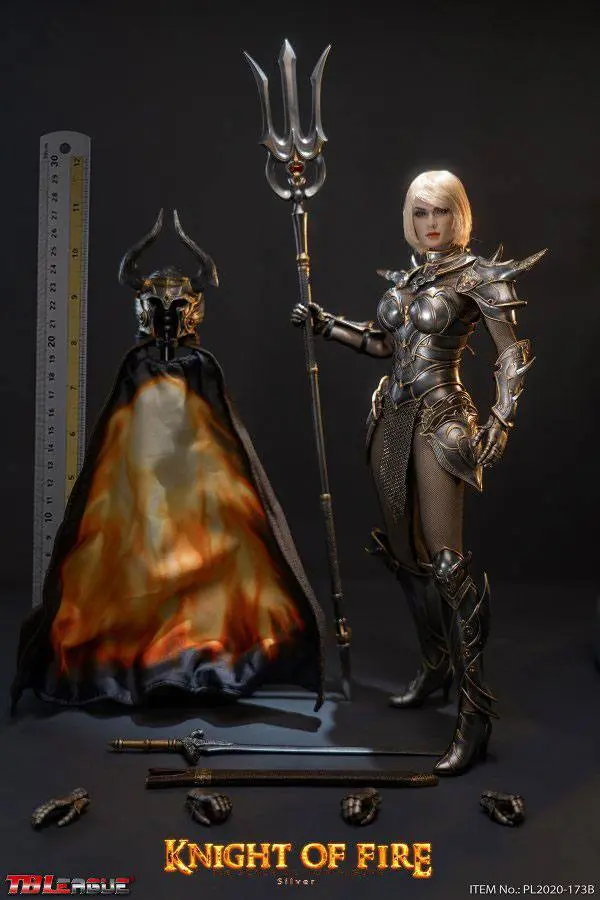 Knight of Fire 1/6 Silver Edition akciófigura 30 cm termékfotó