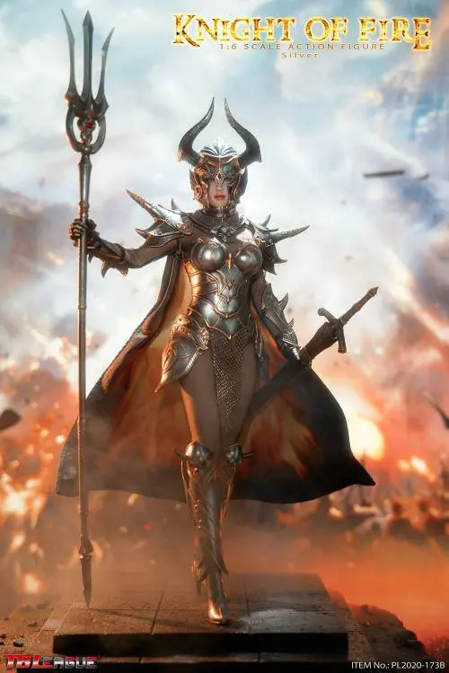 Knight of Fire 1/6 Silver Edition akciófigura 30 cm termékfotó