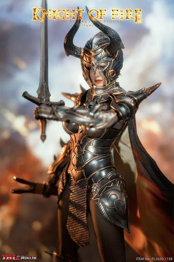Knight of Fire 1/6 Silver Edition akciófigura 30 cm termékfotó