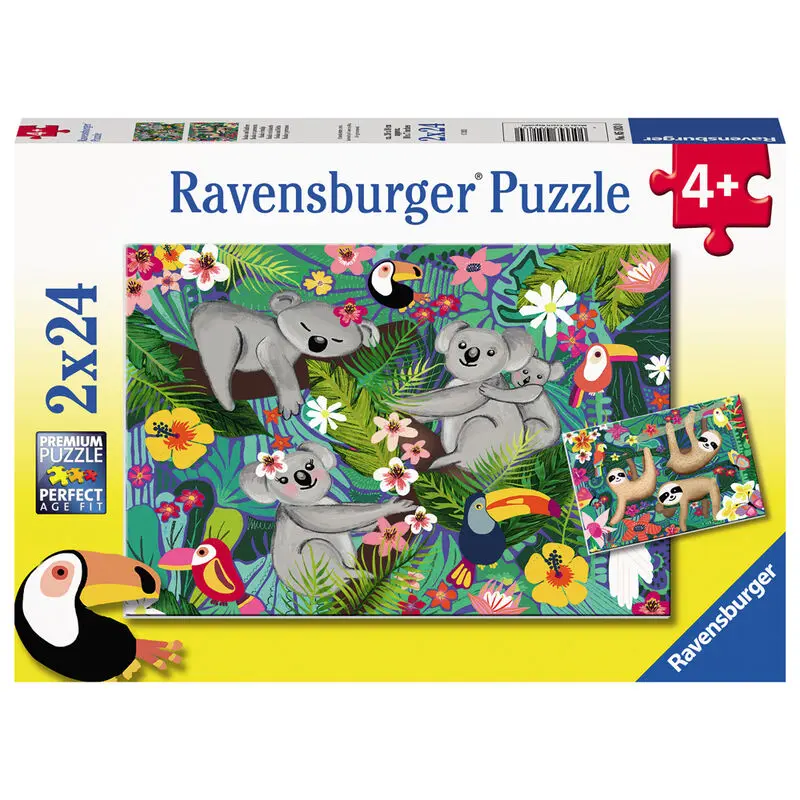 Koalas and sloths puzzle 2x24db-os termékfotó