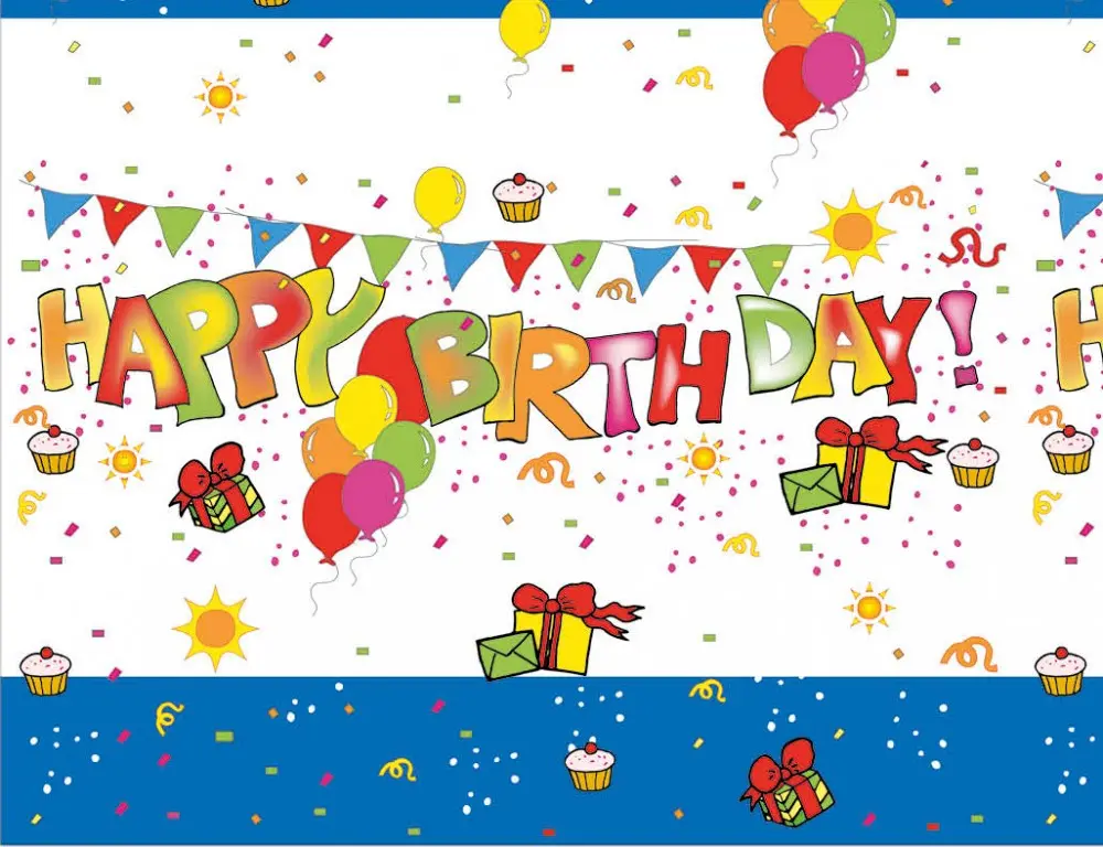 Kokliko Happy Birthday Asztalterítő 120*180 cm termékfotó