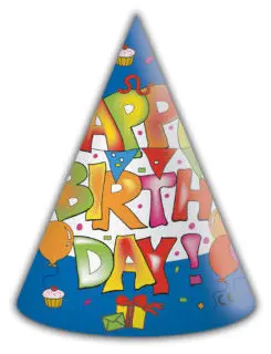 Kokliko Happy Birthday, Parti kalap, csákó 6 db-os termékfotó