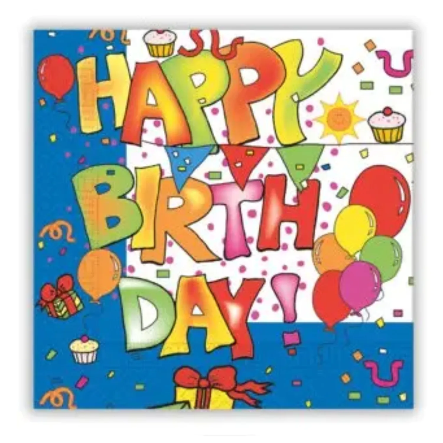 Kokliko Happy Birthday szalvéta 20 db-os 33x33 cm FSC termékfotó