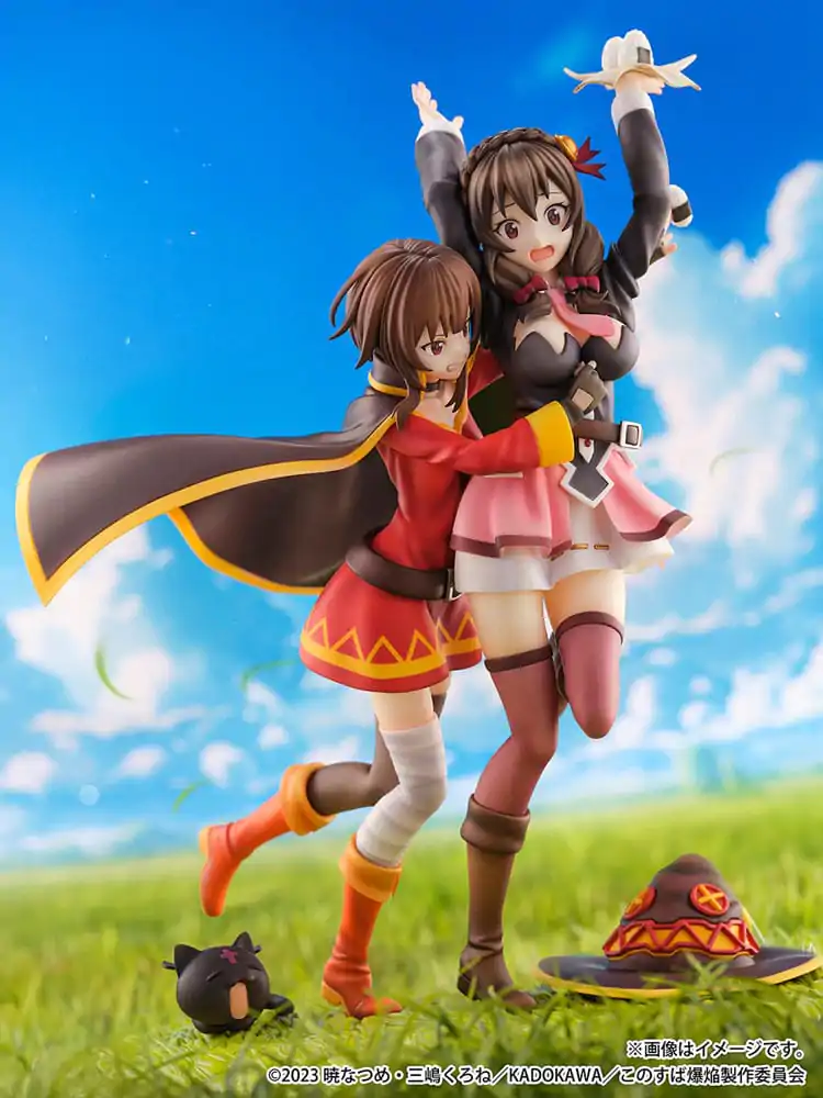 Konosuba: God's Blessing on This Wonderful World! SHIBUYA SCRAMBLE FIGURE 1/6 Megumin & Yunyun Futari wa Otomodachi Ver. PVC szobor figura 26 cm termékfotó