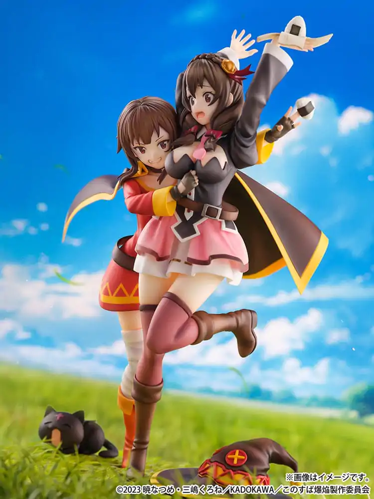 Konosuba: God's Blessing on This Wonderful World! SHIBUYA SCRAMBLE FIGURE 1/6 Megumin & Yunyun Futari wa Otomodachi Ver. PVC szobor figura 26 cm termékfotó