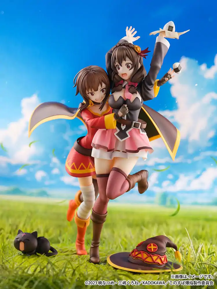 Konosuba: God's Blessing on This Wonderful World! SHIBUYA SCRAMBLE FIGURE 1/6 Megumin & Yunyun Futari wa Otomodachi Ver. PVC szobor figura 26 cm termékfotó