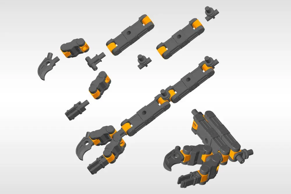 Kotobukiya M.S.G. Mecha Supply 02 Flexible Arms Type-B modell készlet kiegészítő csomag termékfotó