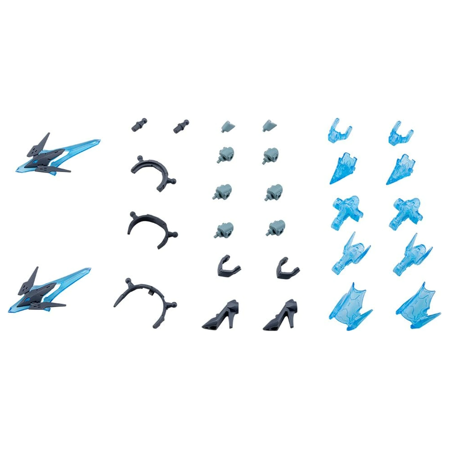 Kotobukiya M.S.G. Mecha Supply 34 Holonic Headdress & Holonic High Heels Grey Ver. modell készlet kiegészítő csomag  termékfotó