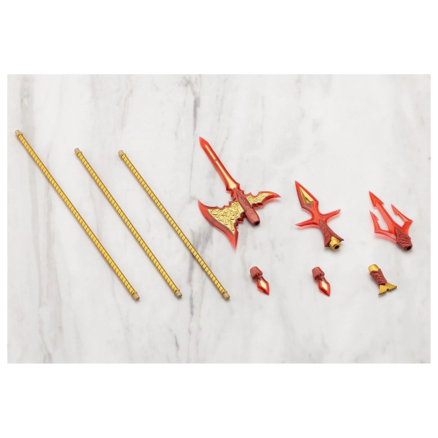 Kotobukiya M.S.G. Virtuous Style 11 Pole Weapon Set Flamerite Ver. modell készlet kiegészítő csomag  termékfotó