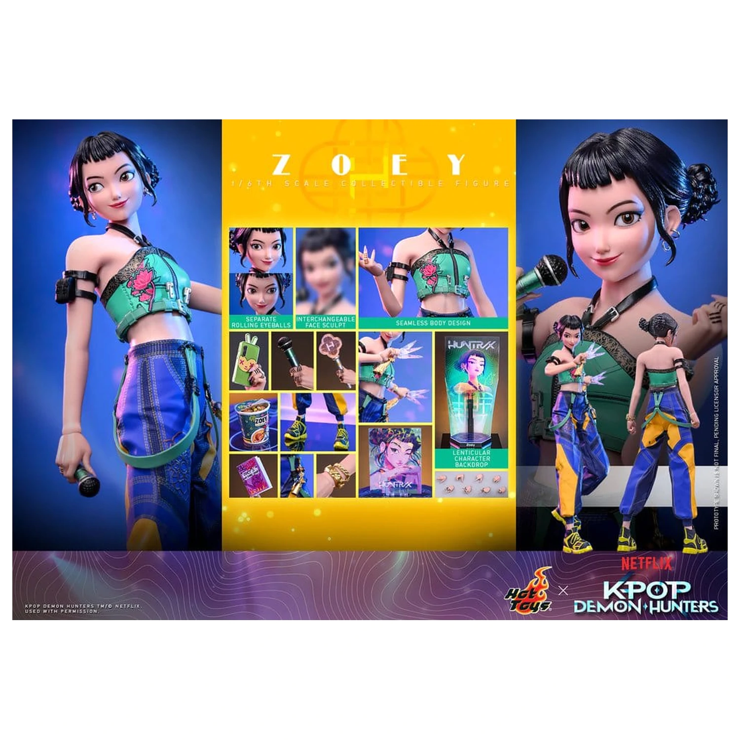 KPop Demon Hunters 1/6 Zoey akciófigura 27 cm termékfotó