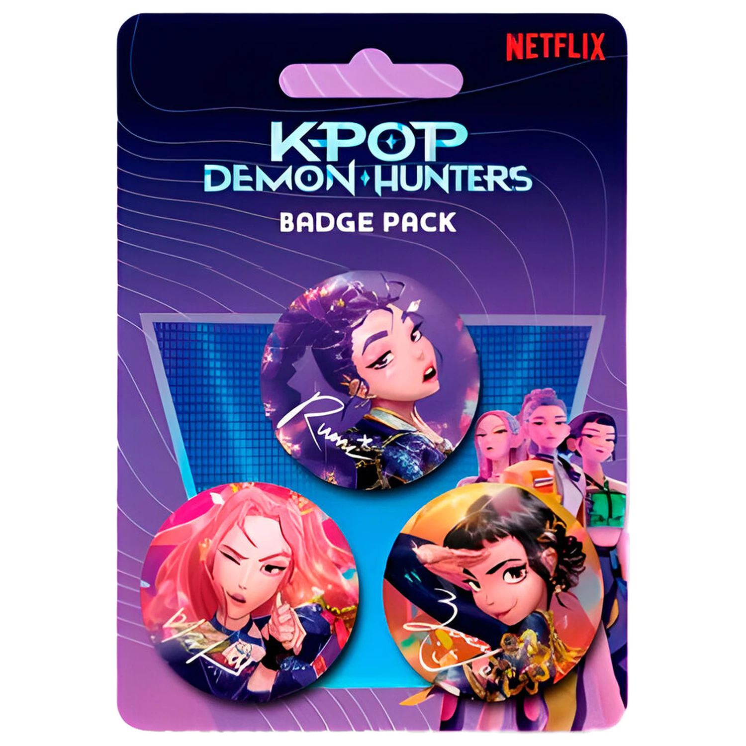KPop Demon Hunters 3 db-os kitűző csomag termékfotó