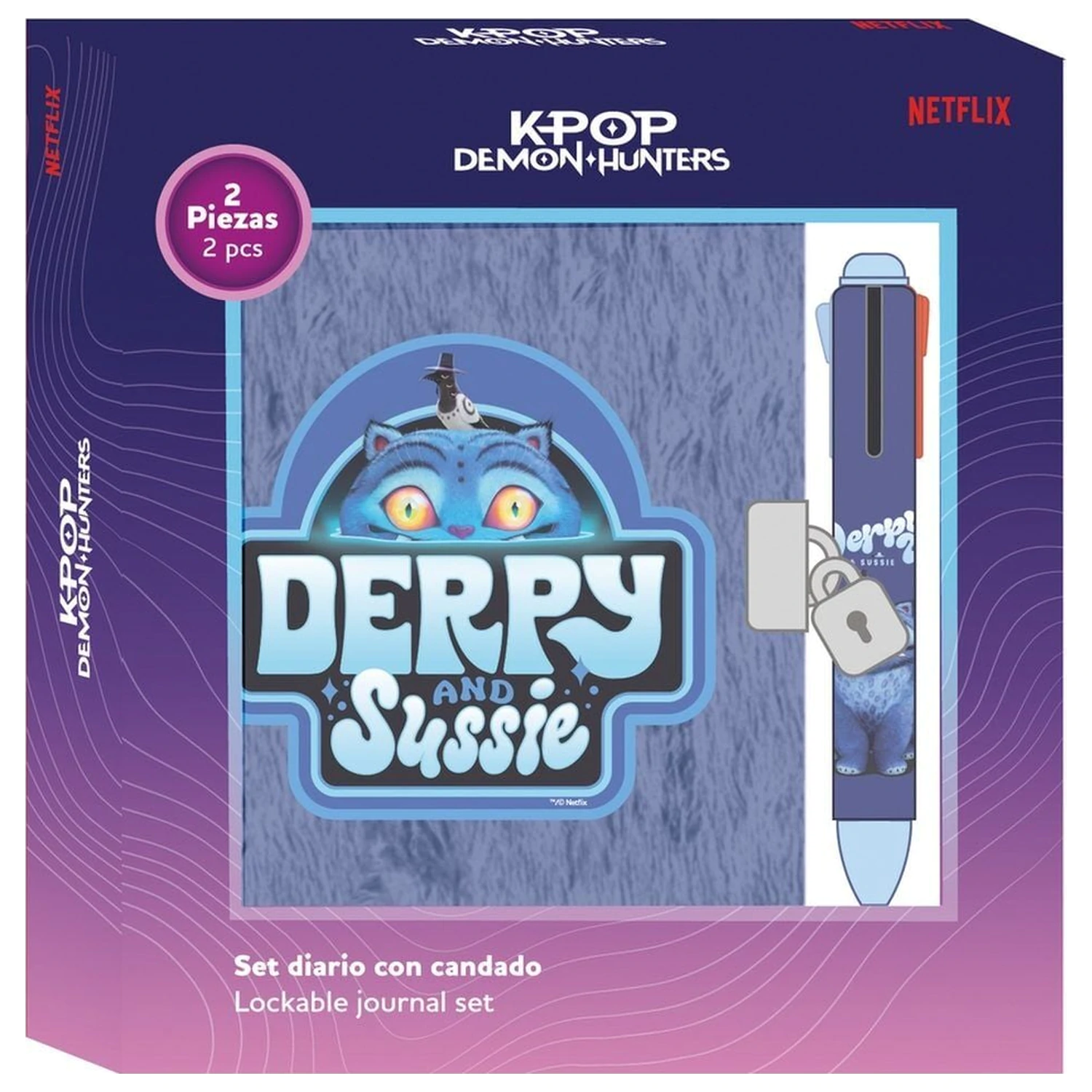 Kpop Demon Hunters Derpy keményfedeles füzet és 4 színű csomag  termékfotó