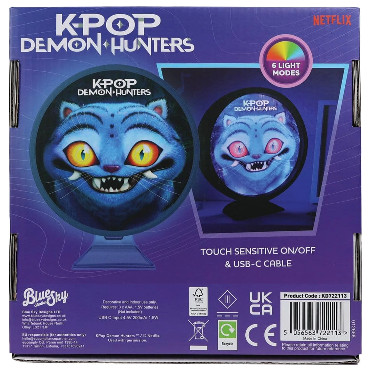 KPop Demon Hunters Derpy lámpa hangulatvilágítás 11cm termékfotó