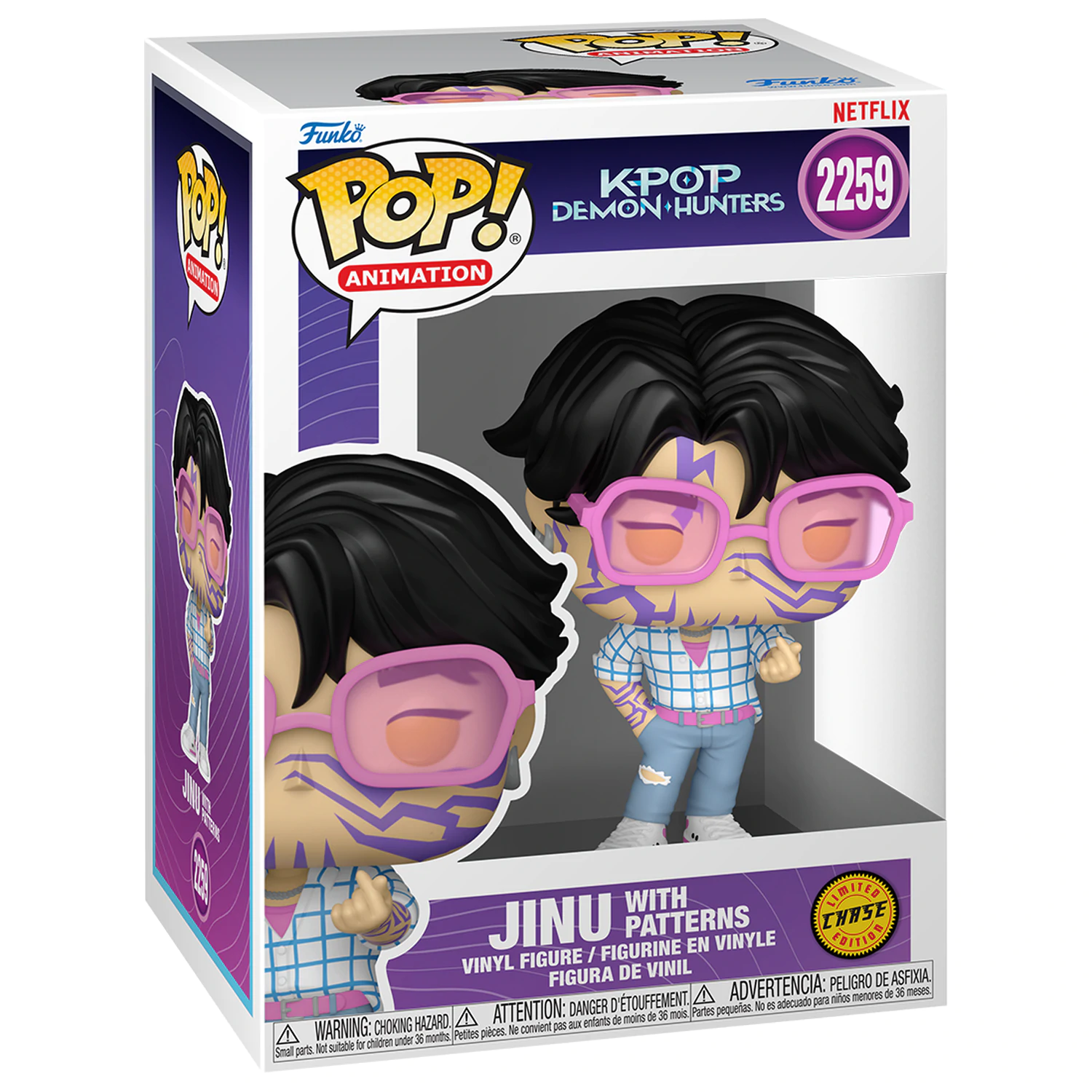 KPop Demon Hunters Funko POP! Animation Vinyl figurák Jinu w/Chase 9 cm 5 + 1 csomag termékfotó