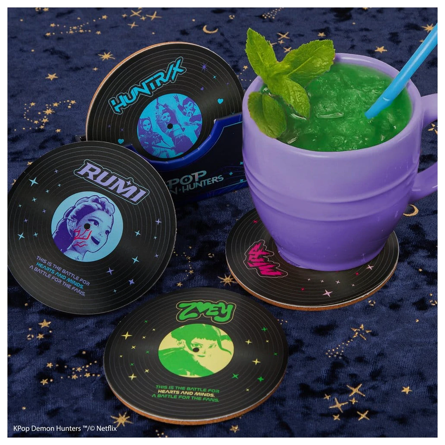 KPop Demon Hunters Hunters & Demons Soundtrack 4 db-os poháralátét csomag  termékfotó