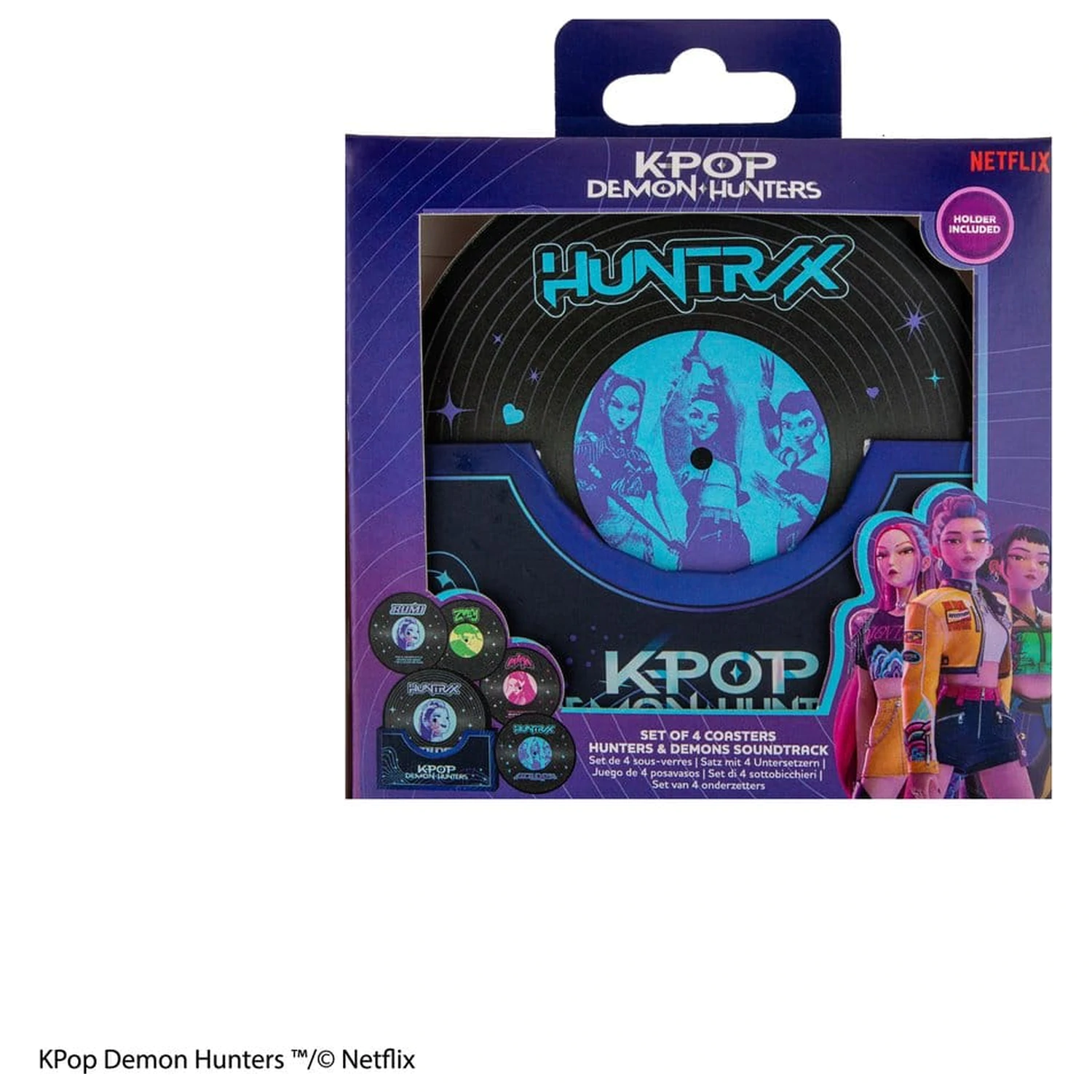 KPop Demon Hunters Hunters & Demons Soundtrack 4 db-os poháralátét csomag  termékfotó