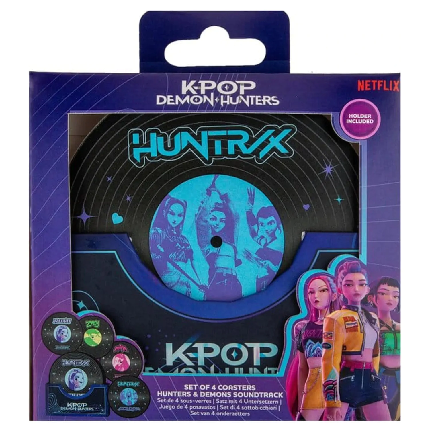 KPop Demon Hunters Hunters & Demons Soundtrack 4 db-os poháralátét csomag  termékfotó