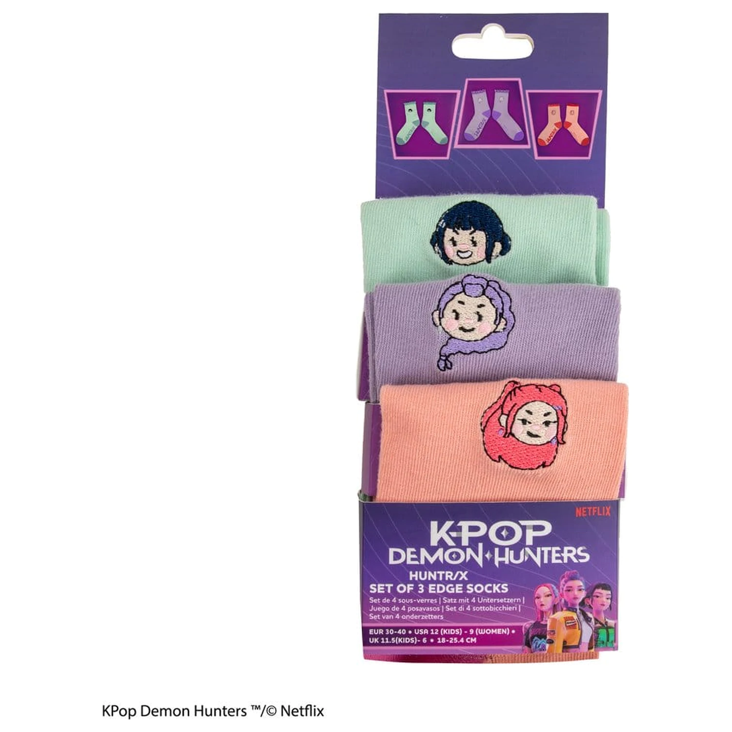 KPop Demon Hunters HUNTR/X 3 db-os zokni csomag termékfotó