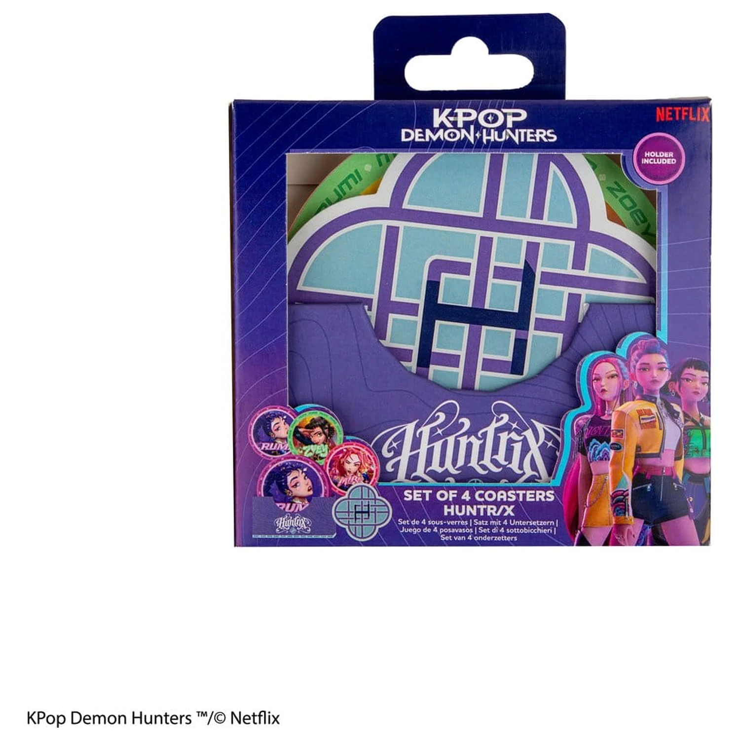 KPop Demon Hunters HUNTR/X 4 db-os poháralátét csomag  termékfotó