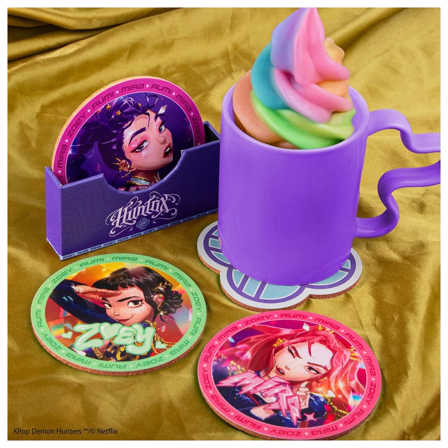 KPop Demon Hunters HUNTR/X 4 db-os poháralátét csomag  termékfotó