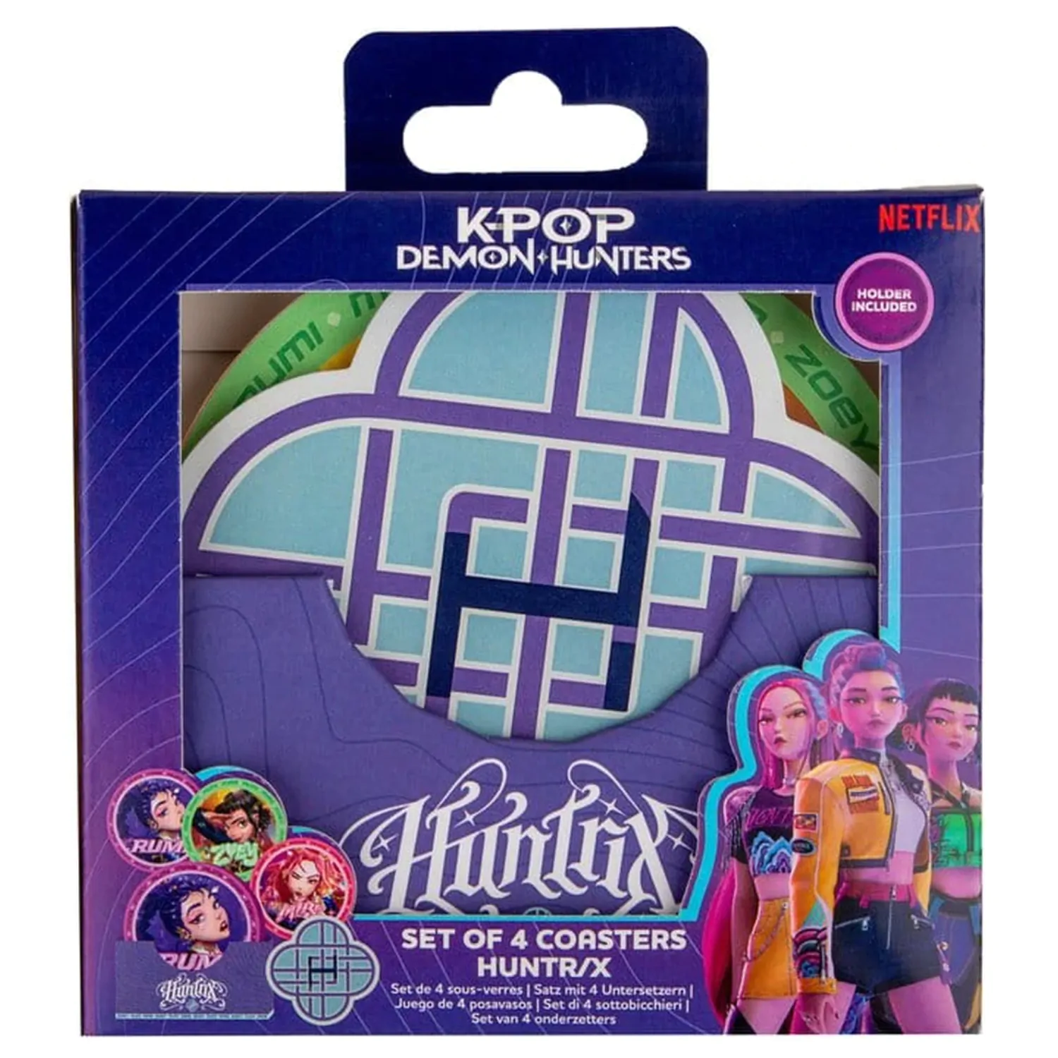 KPop Demon Hunters HUNTR/X 4 db-os poháralátét csomag  termékfotó