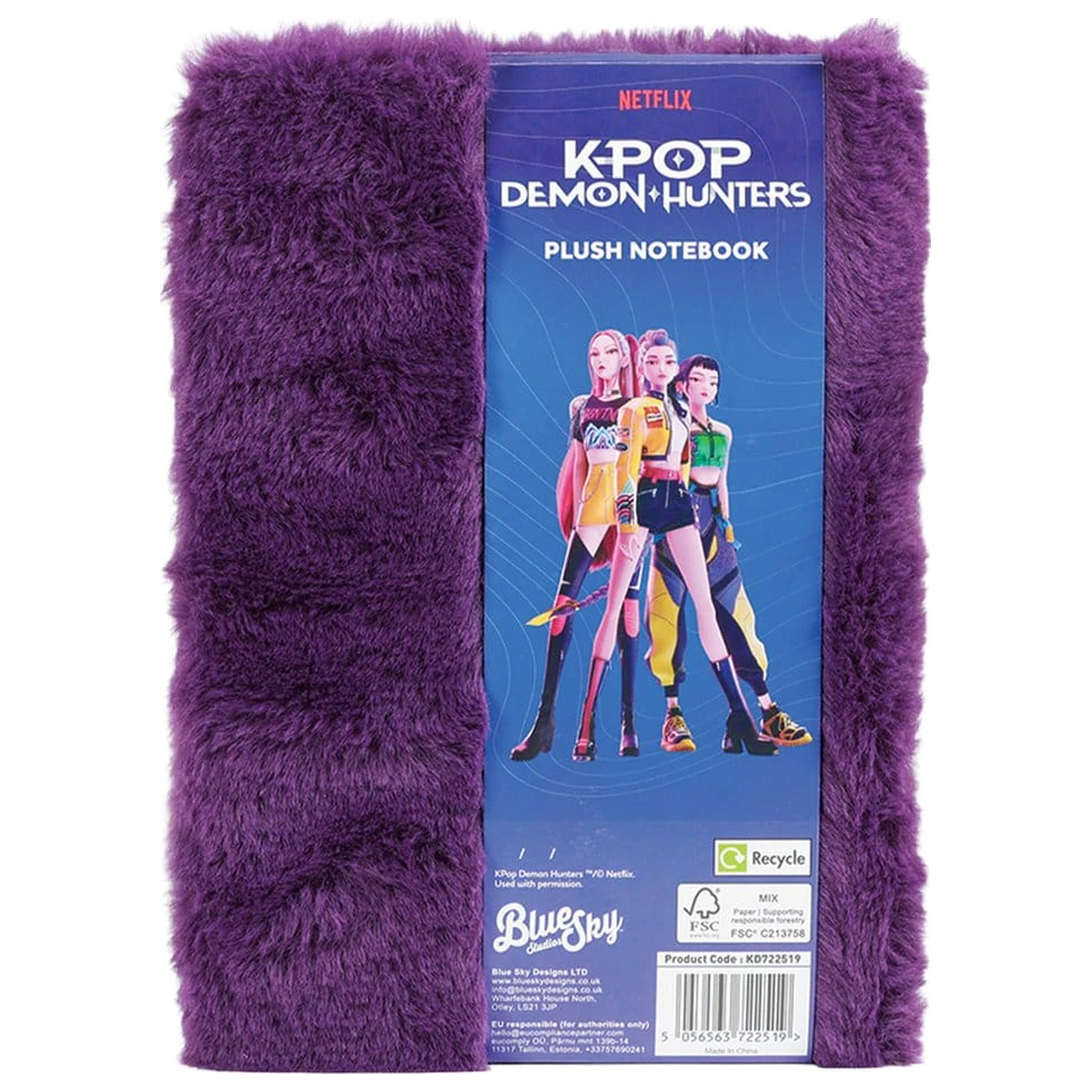 KPop Demon Hunters Huntr/x plüss A5 jegyzetfüzet termékfotó