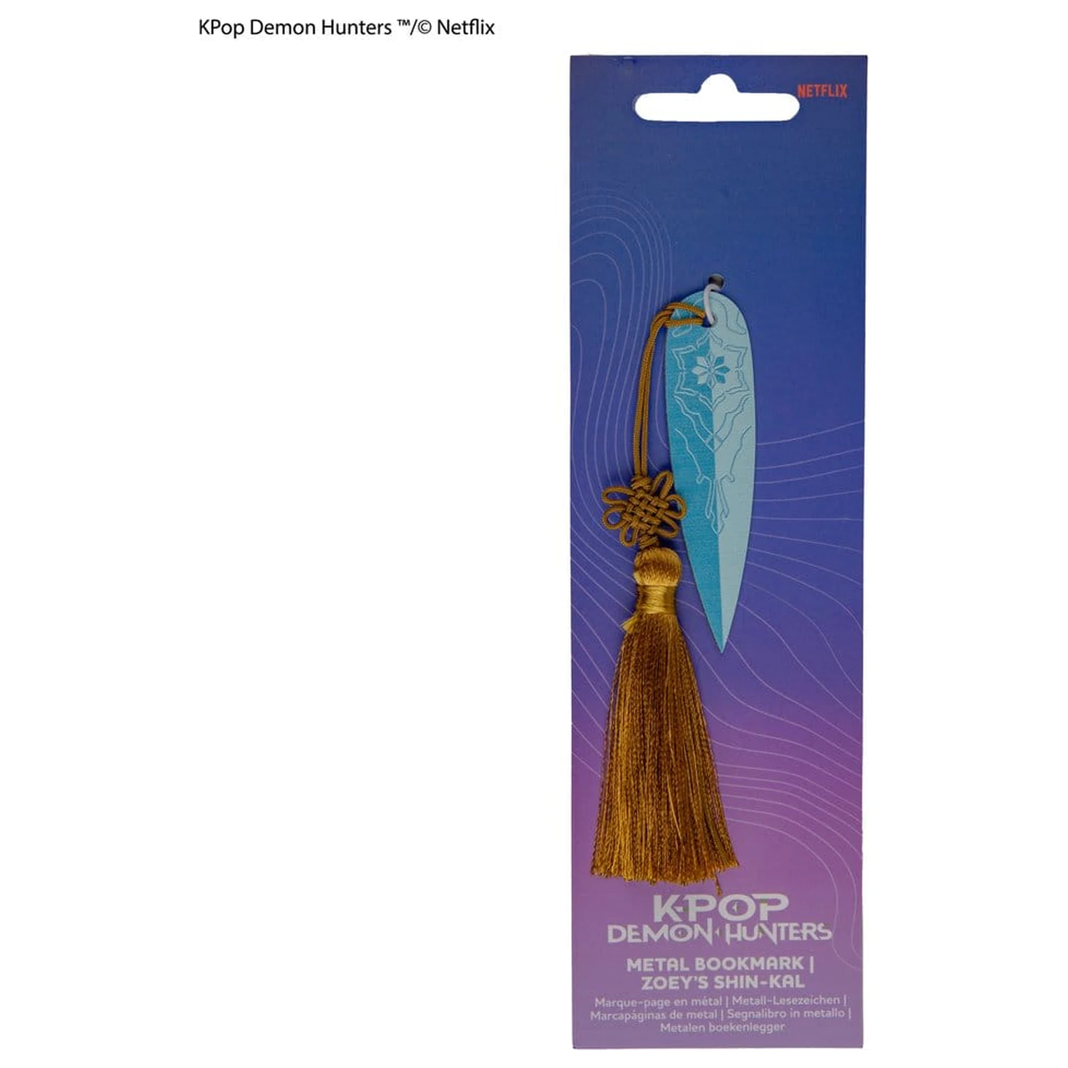 KPop Demon Hunters Zoey's Shin-kal fém könyvjelző  termékfotó