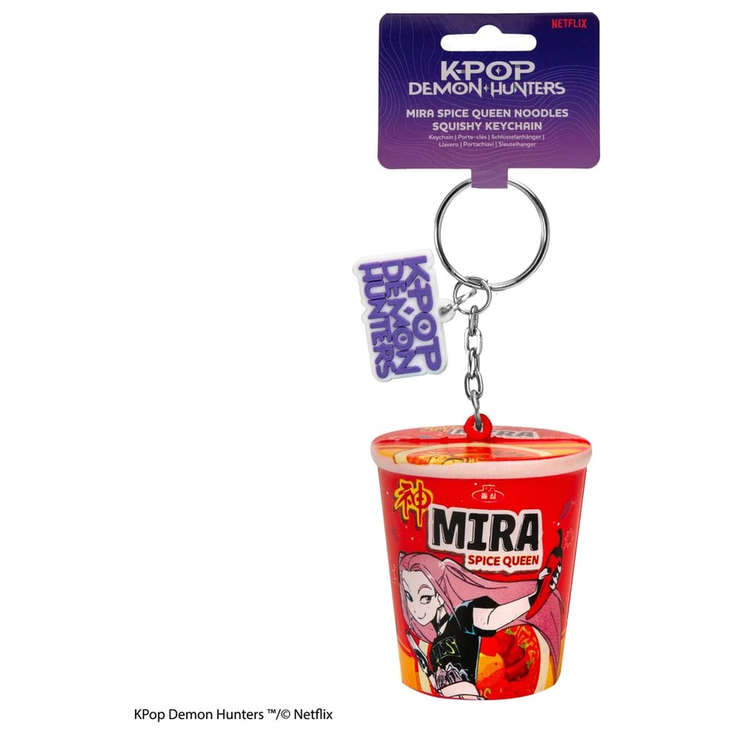 KPop Demon Hunters Mira Spice Queen Noodles Squishy kulcstartó termékfotó