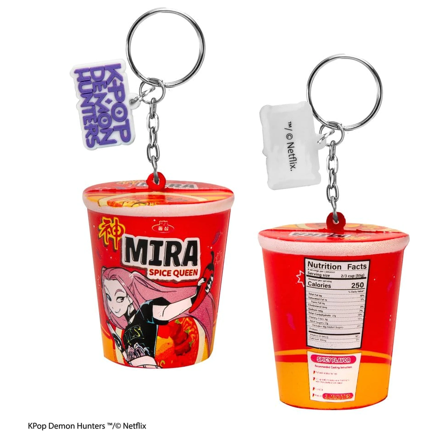 KPop Demon Hunters Mira Spice Queen Noodles Squishy kulcstartó termékfotó