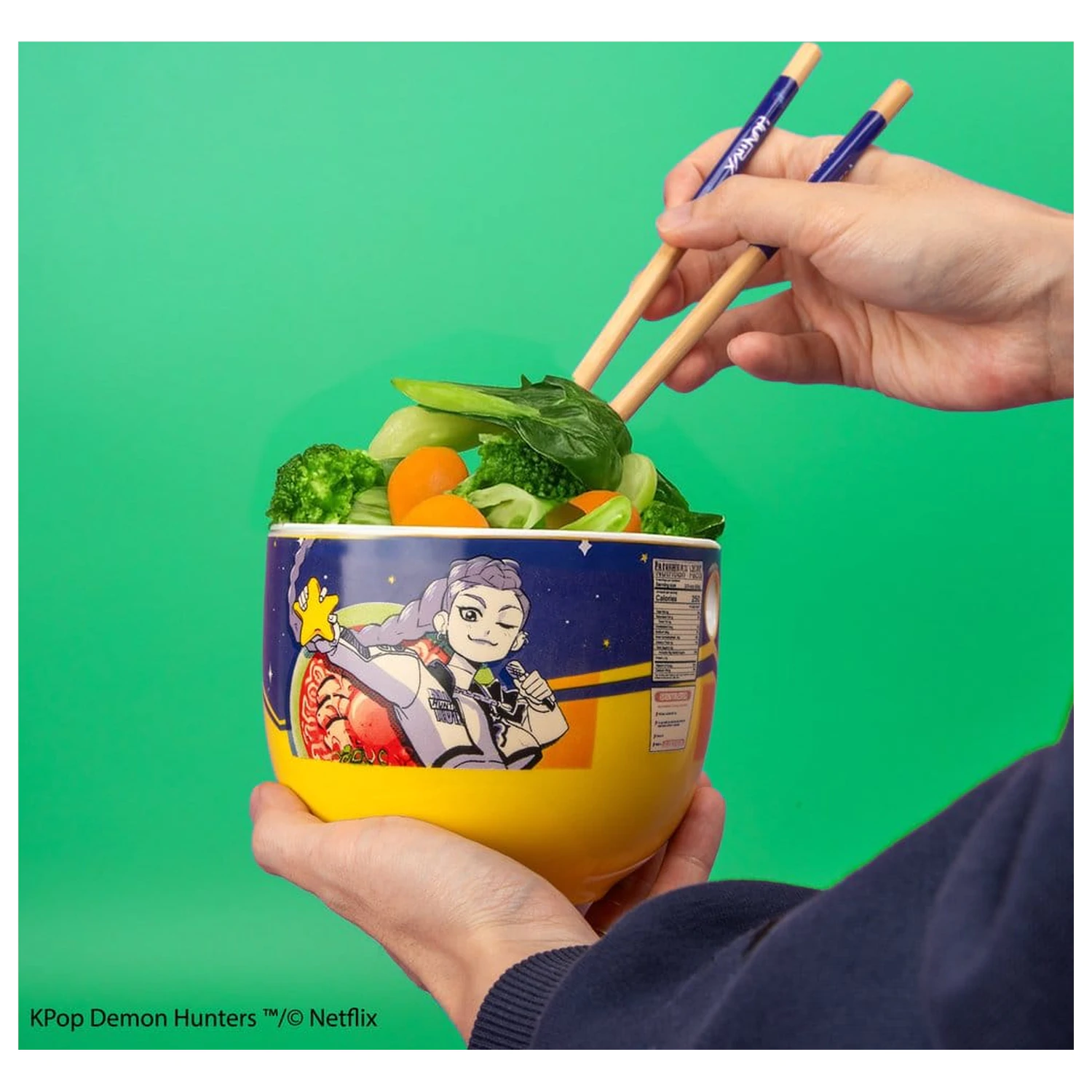 KPop Demon Hunters Rumi Superstar Flavor Ramen tál és evőpálcika termékfotó
